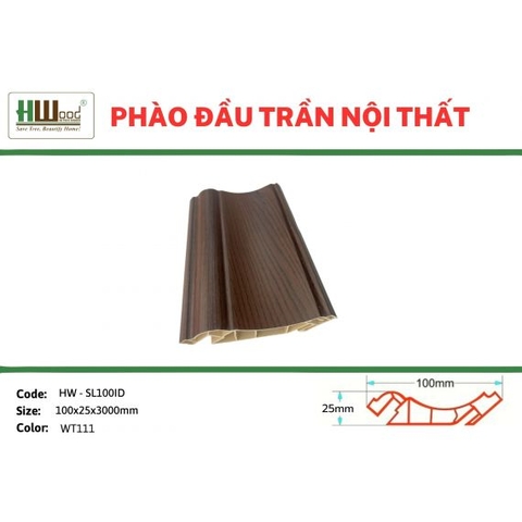 HW-SL100ID WT111 100x25x3000 Phào đầu trần