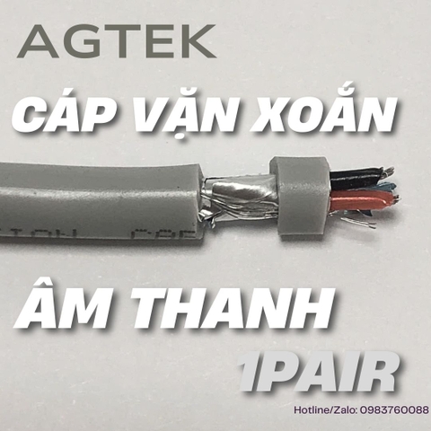 Cáp Vặn Xoắn Tín Hiệu Âm Thanh AGTEK 1Pair 20AWG