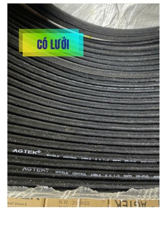 Cáp điều khiển 5x1.0 SQMM có lưới chống nhiễu ZR-PVC vỏ đen