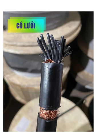 Cáp điều khiển, model: 30x0.5 SQMM, có lưới chống nhiễu vỏ đen