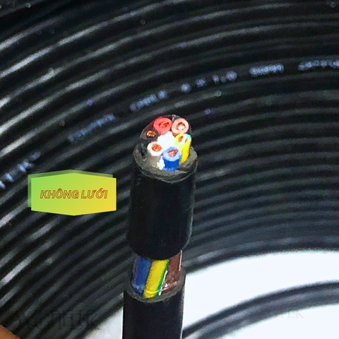 Cáp Điều Khiển ZR-PVC Vỏ Đen Không Lưới 6x0.75 SQMM