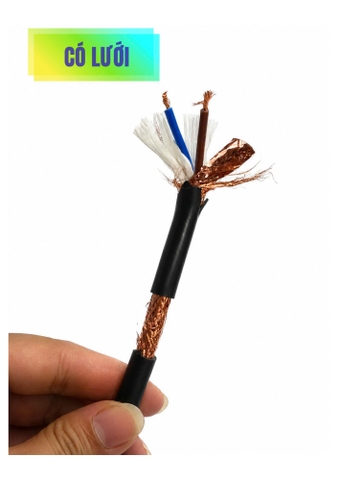 Cáp Điều Khiển 2x1.0 SQMM Có Lưới ZR-PVC Vỏ Đen