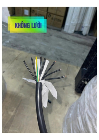 Cáp Điều Khiển ZR-PVC Vỏ Đen 8x1.0 SQMM Không Lưới