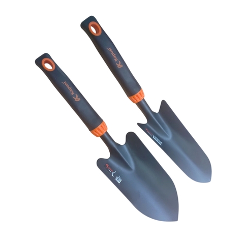 Xẻng Làm Vườn Kapusi Dài 33cm K-8631-75mm, K-8632-60mm, Thép Cao Cấp, Tay Cầm Bọc Êm, Nhỏ Gọn Dễ Dùng