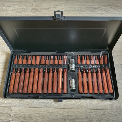 Bộ tuýp lục giác hoa thị 40 chi tiết K-7259  Kapusi, đựng trong hộp thép sơn tĩnh điện