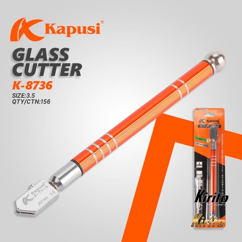 DAO CẮT KÍNH K-8736 KAPUSI 3.5 MM CÁN ĐỒNG CAO CẤP – BỀN BỈ, SẮC BÉN, LINH HOẠT