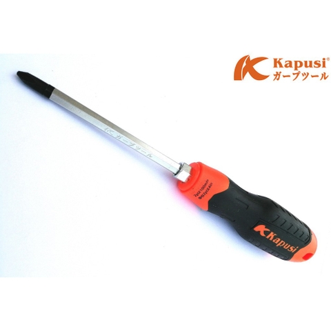 Tua vít đảo đầu KAPUSI dài 100-150-200mm, phi 6 (K-7141, K-7142, K-7143) thép cr-v, cán cao su