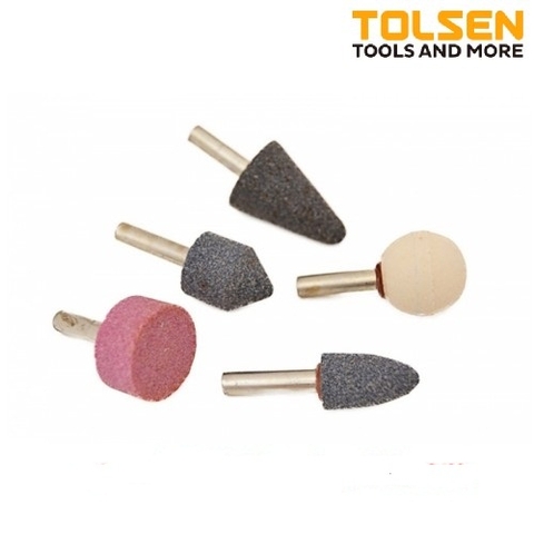 Bộ 5 mũi đá mài TOLSEN 77110, Chất liệu đá có khả năng chống biến dạng