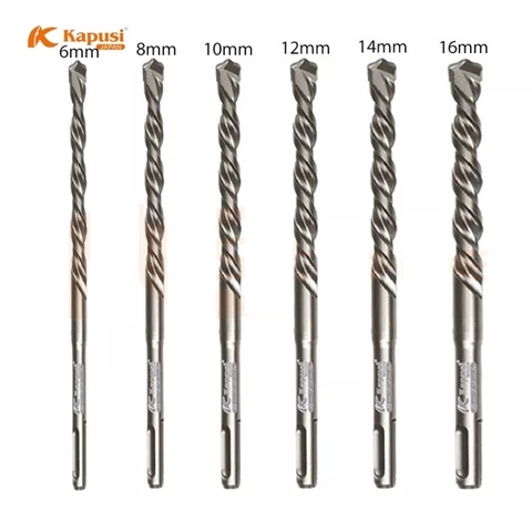 Mũi khoan bê tông 4 cạnh KAPUSI Nhật Bản chiều dài 110mm-160mm, phi từ 6-16mm