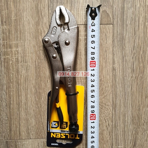 Kìm chết Tolsen cao cấp dòng công nghệp cỡ 10 inch (25cm), Thép dày được nhiệt luyện siêu cứng