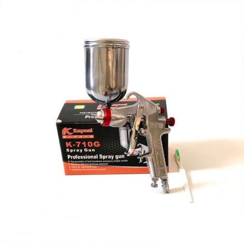 Súng phun sơn cầm tay K-710G KAPUSI K-4016, dùng khí nén, thân full kim loại