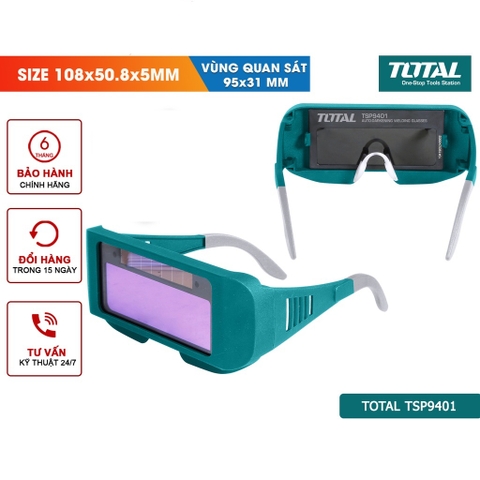 Kính hàn điện tử TOTAL TSP9401Kích thước vùng tối 108x 508x 5mm