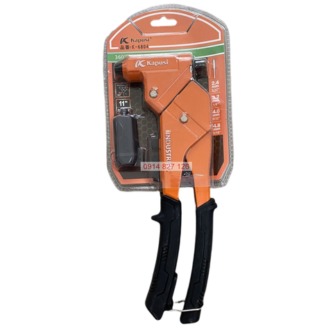 Kìm rút đinh tán rive KAPUSI K-6804 đầu xoay 360 độ, rút từ 2.4-4.8mm, chiều dài 288mm