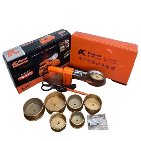 Hàn ống nhiệt KAPUSI K-9302 chuyên dùng với các loại ống PPR, 6 đầu hàn 75-110mm