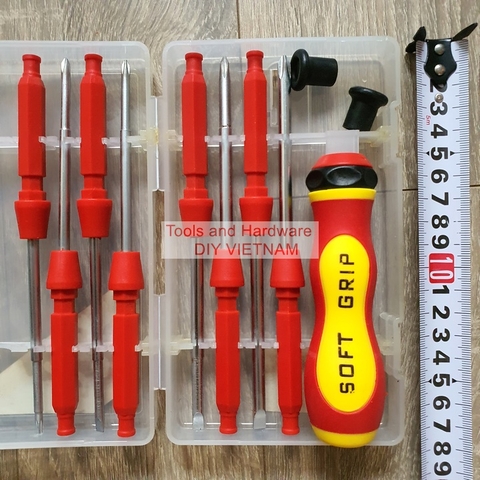 Bộ Tua Vít cách điện đa năng 8 đầu vít bake, dẹt, hoa thị các loại
