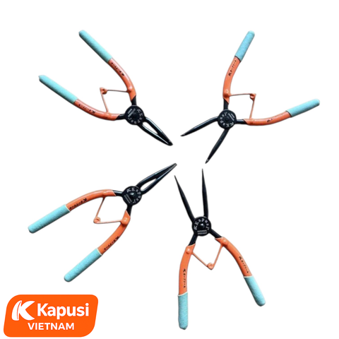 Kìm Mở Phe Xám 7 Inch KAPUSI Cao Cấp - Đủ 4 Mẫu Thẳng Cong Ra Vào K-8360 K-8361 K-8362 K-8363 Thép C45, BH 12 tháng