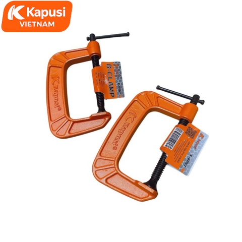 Cảo Chữ C Vam Kẹp Gỗ Cảo Kẹp Khung Cố Định Vật Liệu Kapusi Các Cỡ 2-3-4-5-6Inch Bằng Gang Cường Lực Siêu Bền BH 12 tháng
