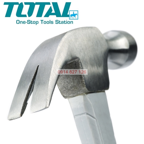 Búa đóng nhổ đinh TOTAL 220g 450g, búa cầm tay mini, chất liệu thép CR-V