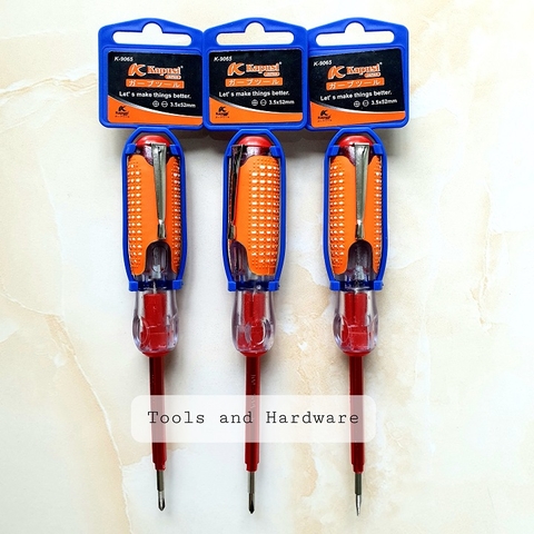 Tô vít thử điện đổi đầu hãng Kapusi K-9066  đã kiểm định chất lượng, đảm bảo an toàn tuyệt đối, có thể đổi đầu 2 cạnh và 4 cạnh, có đèn báo, tay cầm bọc cao su (bút thử điện)