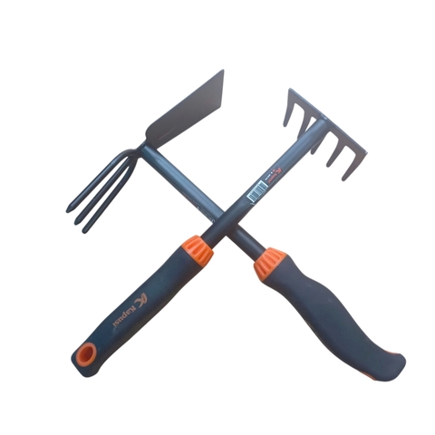 Cuốc Cào Đất Mini Kapusi K-8633 (Cuốc + Cào 3 Răng), K-8634 (Cào 5 Răng), Thép Cao Cấp, Gọn Nhẹ, Bh 12 tháng