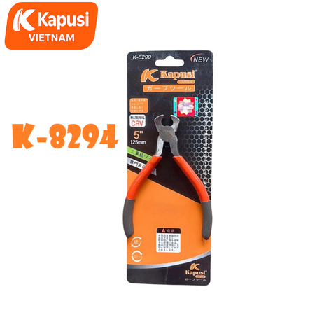 Kìm Càng Cua 5 Inch Kapusi K-8294 – Thép Cứng Không Gỉ, Nhổ Đinh Mạnh, Tay Bọc Nhựa Chống Trượt, Bh 12 tháng