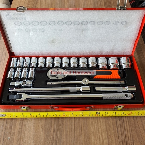 Bộ tuýp khẩu K-9770 hãng Kapusi 24 chi tiết hệ 1/2 inch