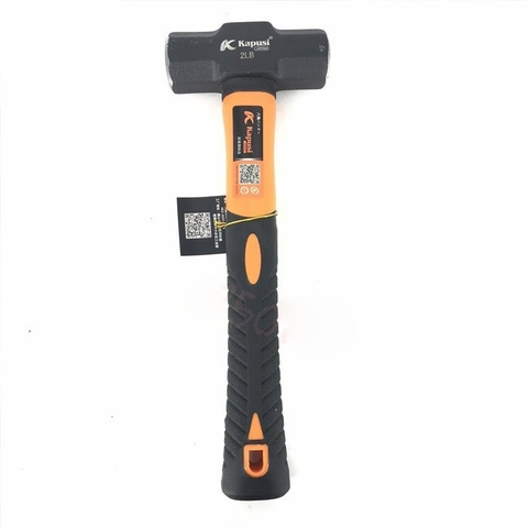 Búa tạ lục giác 2 đầu KAPUSI cỡ 0.9-1.4-1.8kg (K-9570, K-9571, K-9572), thép cao cấp, tay cao su