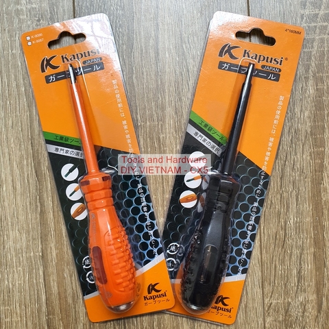 Bút thử điện cao cấp hãng Kapusi K-9086 đã kiểm định chất lượng, đầu dẹt, thân bọc cao su cách điện