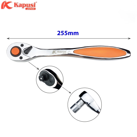 Cần siết mở ốc 1/2 inch tự động K-7866 KAPUSI, thép mạ crom chống bị gỉ và oxy hoá