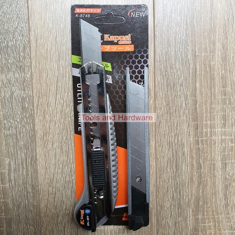Dao rọc giấy K-8743 bạc cam và K-8748 bạc hãng Kapusi cao cấp, BH 12 tháng