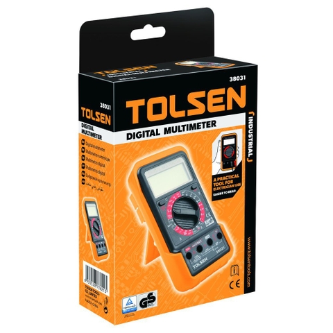 Đồng hồ đo điện vạn năng TOLSEN 38031, nguồn điện: 1,5V; 9V; IEC-61010