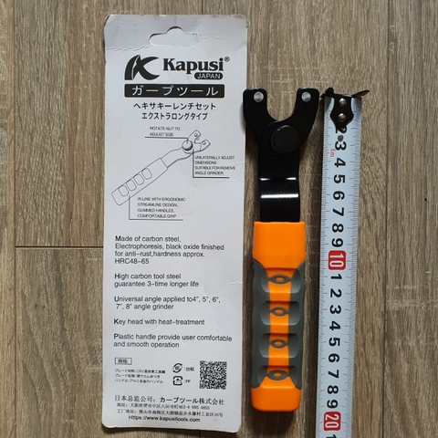 Chìa mở máy mài 2 chấu linh hoạt  K-7868 Kapusi được làm từ thép Carbon cao cấp