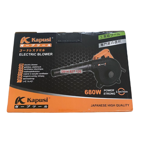 Máy thổi bụi Kapusi K-00090 công suất lớn 680W, tốc độ quay 18000 vòng/phút