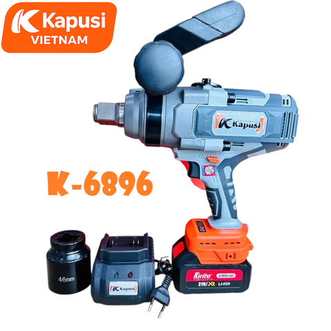 Máy Bắn Ốc Pin Kapusi K6896 Đầu 3/4 Inch 3300N.m - Động Cơ Không Chổi Than Brushless Lực Siết Mạnh Chính Hãng, BH 12T