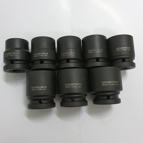 Bộ Khẩu đen 3/4 inch Kouritsu thép CR-Mo (Bộ tuýp 3/4)