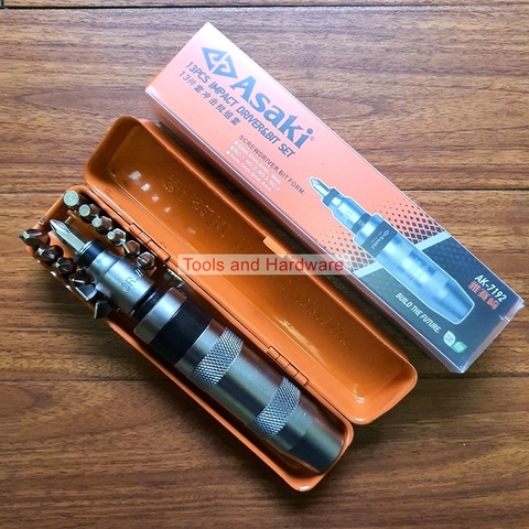 Bộ tô vít đóng tự động đảo chiều 13 chi tiết Asaki loại 1