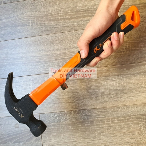 Búa đinh Kapusi K-0373 đầu búa nặng 500gr - búa sừng dê, búa đóng đinh, búa nhổ đinh