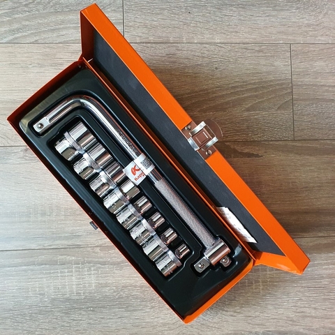 Bộ cần siết chữ L K-9768 hệ 12 inch kèm 8 đầu tuýp từ 8-24mm hãng Kapusi