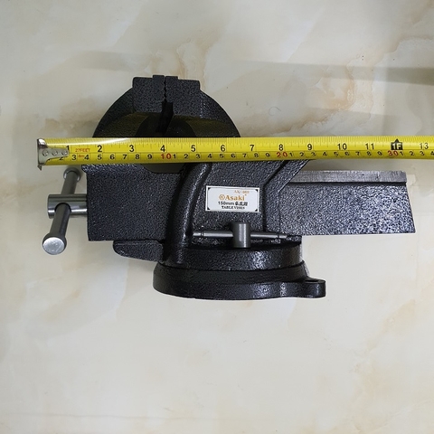 Ê tô bàn nguội Asaki 6 inch độ mở 150mm mâm xoay 360 độ
