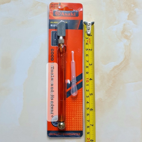 DAO CẮT KÍNH ASAKI CAO CẤP DÀI 180MM CẮT KÍNH DÀY 2 - 19MM