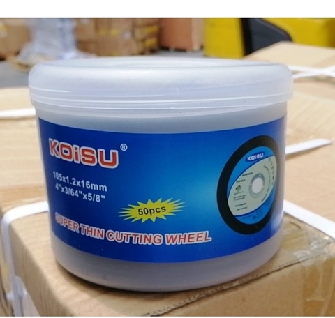 Hộp 50 Viên Đá Cắt Kim Loại Koisu Hãng KOURITSU 105x1.2x16mm Tiêu Chuẩn EN 12413 - Lưỡi Cắt Sắc Bền Không Rung Lắc