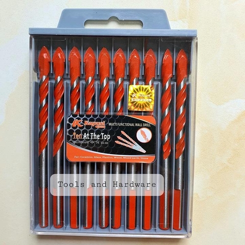 [FreeShip] Hộp 10 Mũi khoan đa năng hãng Kapusi Nhật Bản phi 8mm, có tem chống hàng giả, phù hợp nhiều chất liệu