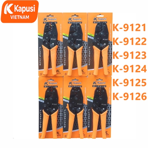 Kìm Bấm Cốt Kapusi Chính Hãng K-9121 – K-9126 | Thép Cr-V Cộng Lực | Bấm Cos Chuẩn Xác, Bền Bỉ, Bh 12 tháng