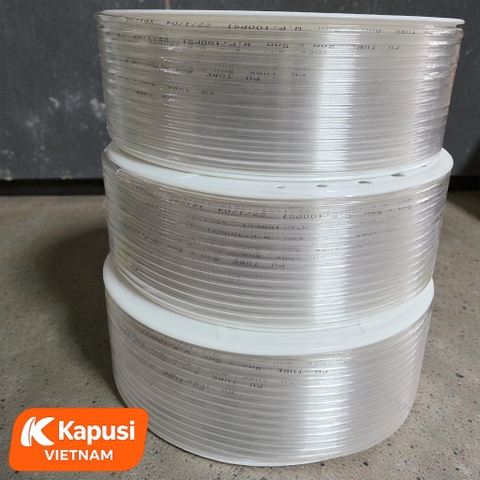 Cuộn Dây Hơi Khí Nén Kapusi K-1030 – K-1031 – K-1032 – Nhựa Cao Cấp– Dây Xoắn Chịu Nhiệt– Kèm Đầu Khóa Nhanh SP20 & PP20