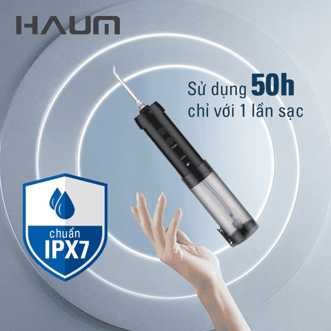 Tăm nước sóng âm HAUM HF10 Mini - Màu xanh