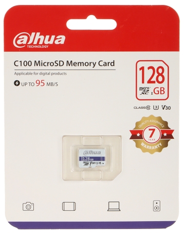 DAHUA 128GB 90.0Mbps - Thẻ nhớ Chính Hãng ✌ Dahua Việt Nam | 7 năm | Thùng 10 Hộp 25c | Tương thích tốt với Camera Wifi