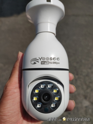 (2) Camera Wi-Fi YOOSEE BÓNG ĐÈN chui E27 tiện lợi (Góc rộng, xoay 360 độ, gọi thoại 2 chiều, có màu ban đêm, thùng 50-100c)