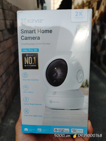 EZVIZ H6C Pro 3MP - Camera Wi-Fi H6c Pro 2K Quay Quét 360 Độ, Chạm để gọi điện, Đàm thoại 2 chiều, Ghi hình màu ban đêm, thùng 30 cái