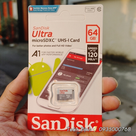 (2) Thẻ nhớ SANDISK 64GB - Hàng Chính Hãng ✌ Sandisk Việt Nam | Có tem phụ | 10 Năm | Hộp 100c