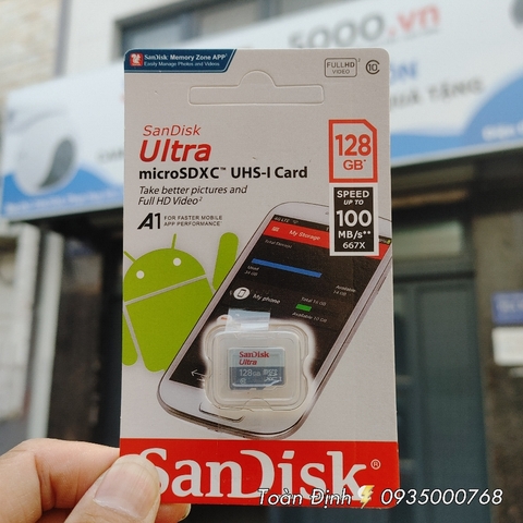 (2) Thẻ nhớ SANDISK 128GB - Hàng Chính Hãng ✌ Sandisk Việt Nam | Có tem phụ | 10 Năm | Hộp 100c